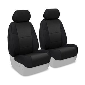 Coverking Custom Fit Front 5050 Funda de asiento con cubo para ciertos modelos de Toyota Tacoma Neoprene Black