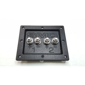 SMD 2 canales Heavy Duty Terminal de altavoz (inoxidable) (3/4" PVC negro)