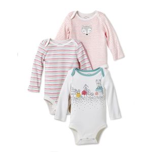 Lamaze Baby Organic, entero mangas largas para bebé, paquete de 3 unidades.