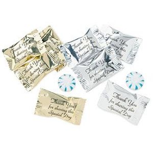 Dulces de remolino de menta envueltos  oro  100 piezas