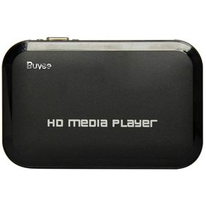 Buyee portátil Full HD 1080p Multi Media Player 3 Salidas HDMI, VGA, AV, 2 entradas tarjeta SD y lector USB para disco duro o Pen Drives, Digital auto