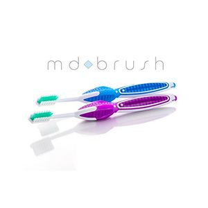 MD Brush 2 Think And Brush Like A Dentist Revolucionario cepillo de dientes 45? Quita la placa mal aliento encías sangrantes y dientes de Whitens Cerd
