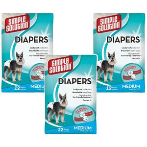 pañales desechables para perro de tamaño mediano