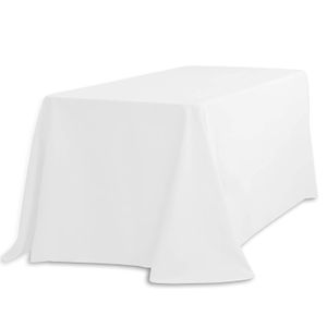 Mantel blanco rectangular de poliéster de 90 x 156 pulgadas LinenTableCloth