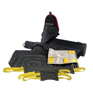 Dean & Tyler – Formación Profesional Bundle Set para perros con 1 tri-bite manga/1 Francés, cubierta de lino/1 pequeño Tug/1 Mediano Tug/1 grande Tug