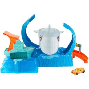 Hot Wheels City - Juego de juego de tiburón para niños y niñas de 3 años y más