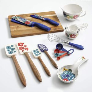 The Pioneer Dazzling Dahlias - Juego de 20 accesorios de cocina para mujer
