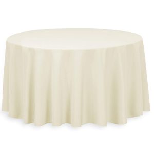 LinenTablecloth, mantel redondo de 132 pulgadas de poliéster