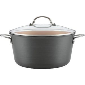 Ayesha Curry Home Collection anodizado duro olla de aluminio, 10-quart