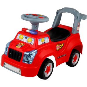 POCO DIVO camión de bomberos 3 en 1 Baby Walker niño paseo en coche pretender jugar juguete niños deslizamiento scooter con música y luz