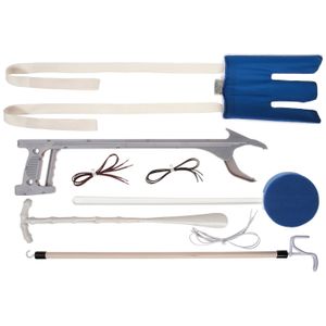 DMI – Vestidor Kit, ayuda para vestirse, Rodilla y cadera Kit de repuestos, con calcetín ayuda, No Tie agujetas de zapatos, Bastón Para vestirse, espo