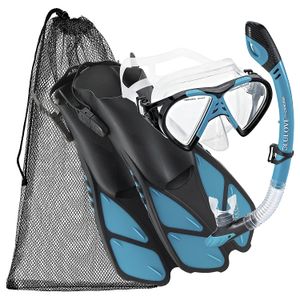 Cressi Mask Fin Snorkel Set Ajustable con bolsa de transporte