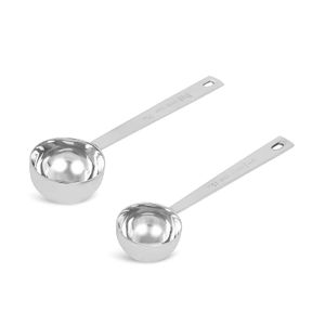 De Internet mejor Conjunto de 2 Acero inoxidable Café Scoop | cucharada Cuchara medidora Set (1 tbsp, 2 cucharadas) | Café molido