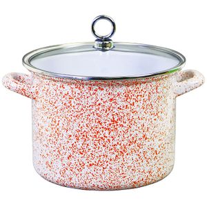 Calypso Basics 58950 esmalte olla con tapa de vidrio, 2.5 Quart, color naranja