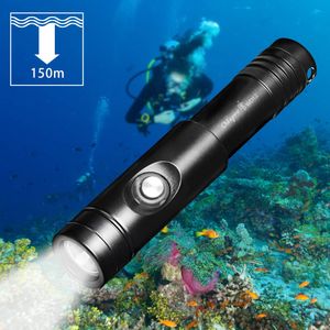 Odepro WD12 - Linterna de buceo (3 modos, 1050 lúmenes, bajo el agua, 492.1 ft, resistente al agua, 2 unidades, 3000 mAh, 18650, incluye cargador de b