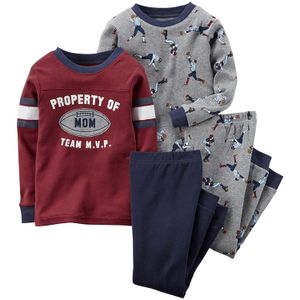 Carters Little Girls 4-Piece Snug Fit algodón Pjs Ice Cream Impresión Azul
