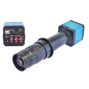 aihome 14 MP HD lente de cámara tarjeta TF + 180 x zoom microscopio C-Mount C-Mount Digital TV HDMI USB estándar de la Industria
