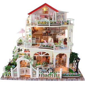 Dollhouse miniatura DIY Kit de casa Creative