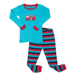 Leveret Kids & Toddler Pajamas Garbage Truck Train Boys 2 Piece Pjs Set 100% Algodón (Tamaño 12 meses – 14 años)