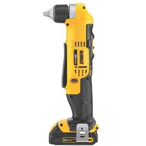 DEWALT DCD740C1 MAX kit de taladro de ángulo derecho compacto, batería de ion de litio, 1.5 Ah, 20 V