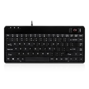 Perixx periboard-505h Plus, Alámbrico Hubs USB Trackball Keyboard – Built-in 2 x USB2.0 – Mini 12.40 x 5.79 x 0.83" Dimensión – Fit con Professional o