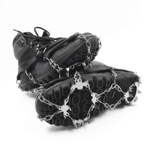 ROCONTRIP Traction Cleats Ice Snow Grips Crampons Antideslizante Acero Inoxidable 18 Spikes Crampons para Senderismo Pesca Jogging Escalada Caminando