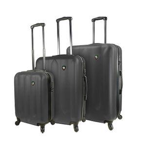 Juego de equipaje de spinner rígido, 3 piezas, color negro
