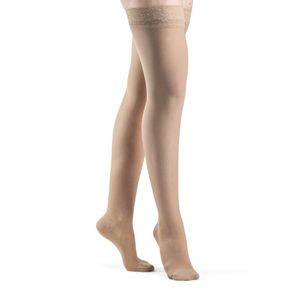 SIGVARIS EVERSHEER 780 - Muslo alto con puntera cerrada para mujer (20-30 mmHg), M corto, 1