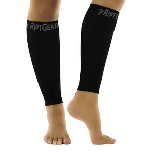 RiptGear - Manga de compresión de pantorrilla para hombre y mujer - Ajuste ergonómico de compresión graduada - Férula de apoyo de pierna y dolor de pa
