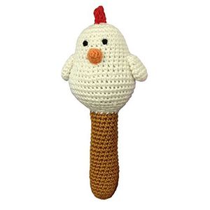 Sonajero para gallina blanca