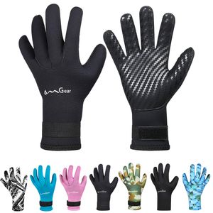 OMGear - Guantes de neopreno para buceo (0.118 in, 0.197 in, antideslizantes, flexibles, térmicos, con correa ajustable para la cintura, para buceo, s