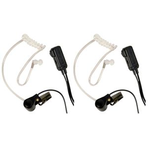 Par de auriculares de seguridad transparentes Midland con PTT/VOX, talla única , Negro