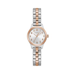 Caravelle de cuarzo para mujer reloj de acero inoxidable, color dos tonos (modelo: 45l175)