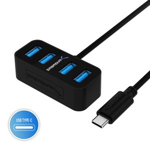 Sabrent 4-Port USB-C to USB 3.0 Mini HUB, [0,3 m cable] la más pequeño del mundo USB 3.0 Hub Portátil (hb-mncb)