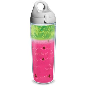 tervis Watermelon Wrap y botella de agua con tapa de cal gris de salpicaduras, 24-ounce, bebidas