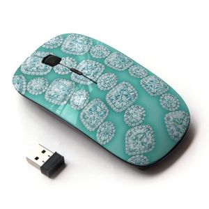 koolmouse [óptico 2.4 G mouse inalámbrico] [diamantes piedras preciosas gemas verde Bling]