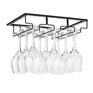 Estante para copas de vino, para debajo del gabinete, soporte para copas de vino, colgador de almacenamiento, organizador de metal para bar, cocina, c