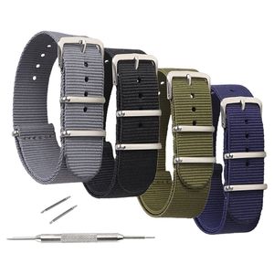 Paquete de 4 correas de reloj de la OTAN, Stylelover, correas de reloj de nailon balístico, opciones de colores y anchos 0.630 in, 0.709 in, 0.787 in,