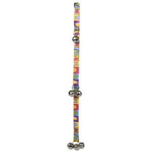 Amarillo diseño de perro 26" largo y 1" Amplia con 6 campanas Pop Art Perros Ding perro Bell Potty sistema de formación