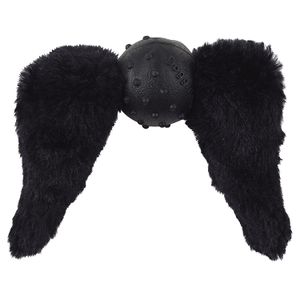 Doggles bigote con pica juguete para perros, color negro