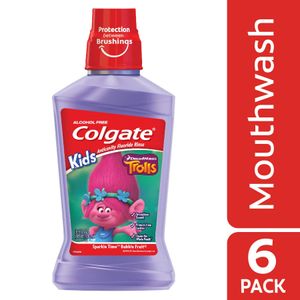 Enjuague bucal de Colgate niños, Trolls - 500 mL (Pack 6)