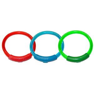 Deportes de Agua Lighted Buceo Anillos accesorio para piscina (3 piezas), varios colores, 8" x 7"
