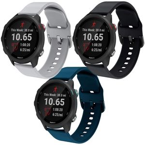 Intoval compatible con Garmin Forerunner 245 Bandas/Garmin Forerunner 245 Música, 0.787 in de silicona suave mujeres hombres Sport Band Reemplazo de c