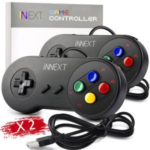 iNNEXT, controladores para Nintendo, Joystick, con entrada USB PC, controlador clásico para Windows PC MAC Linux Android Raspberry Pi 3 Sega, 2 unidad