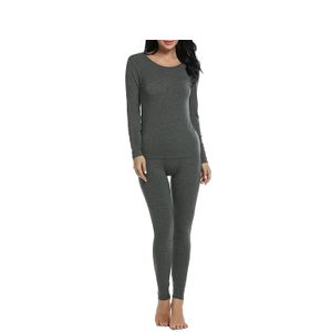 KISSMO - Conjunto de pijama largo térmico para mujer