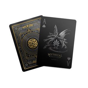 Mythical Creatures – Color Negro y Plateado & Gold Edition Playing Cards by Gent Supply Co