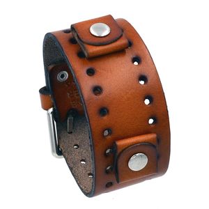Nemesis # bn-b café Amplia piel Muñequera Reloj Band