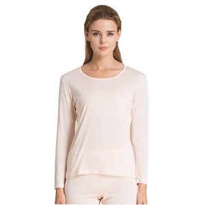 metway Mujer Seda larga Johns ajuste cómodo seda ropa interior térmica conjuntos