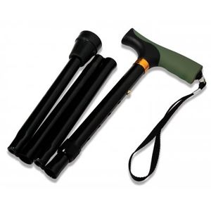 Lumex 5950 G-4 Bastón Plegable, Soft grip, color verde (4 unidades), color negro