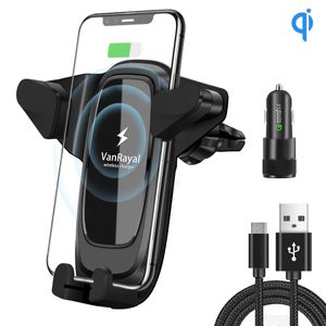 Soporte para cargador de coche VanRayal de 10 W, carga rápida Qi